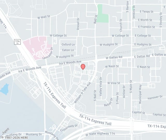 Location Map: 815 Ira E. Woods Ave, Suite 200 Grapevine, Texas 76051
